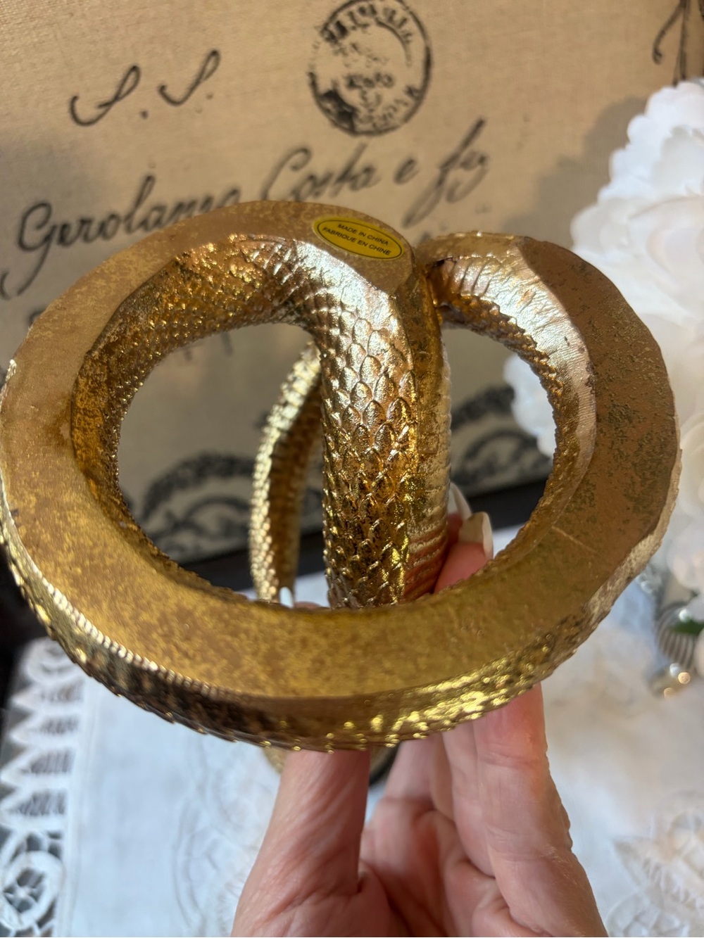 Christian Siriano gold snake candle holder - Picture 4 of 5